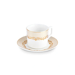 Karaca Vildan - Koffiekopjesset - 6 Personen - 12-delig - Porselein - 100 ml - Inclusief Schotels - Turks Koffieservies