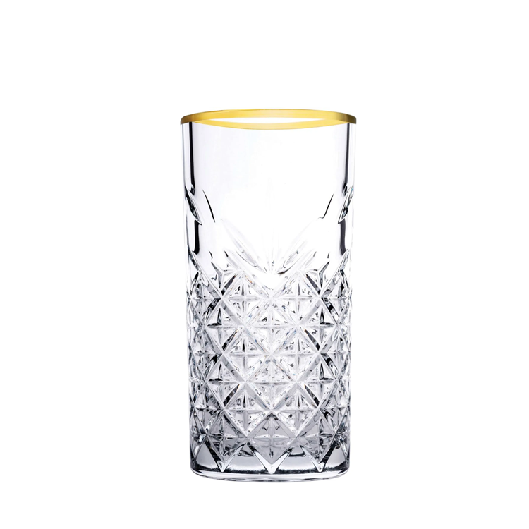 Paşabahçe Timeless - Golden Touch - Longdrinkglazen - Set van 4 - 295 ml