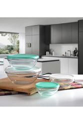 Paşabahçe Combo Set - Ronde Vershoudbakjes - Set van 4 - 595 ml/1135 ml /1700ml/ 2500ml
