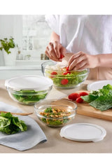 Paşabahçe Combo Set - Ronde Vershoudbakjes - Set van 4 - 595 ml/1135 ml /1700ml/ 2500ml