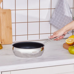 Karaca Emirgan - Steelpan - 18/10 Roestvrijstaal - 20 cm - Inductiegeschikt