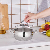 Karaca Emirgan -Roestvrijstalen Kookpot met Deksel - 16cm - Zilver