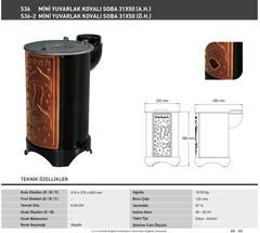 S36 Mini Ronde Kachel - Houtkachel met Emmer en Grillrooster - Compact en Duurzaam