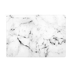 Karaca Ayaz - Deep Glas Snijplank - Wit - Marmerdesign - 25 x 35 cm