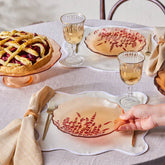 Karaca Red Lavender - 7-delige Taartset – Glas