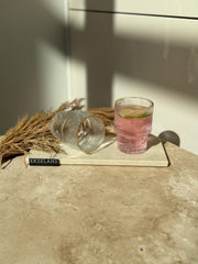 Ekselans - Glacier Drinkglazen met Gouden Rand - Set van 6 - 180 ml