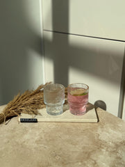 Ekselans - Glacier Drinkglazen met Gouden Rand - Set van 6 - 180 ml