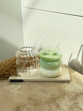 Ekselans - Geribbelde Drinkglazen - 640 ml - Set van 2 - Glas
