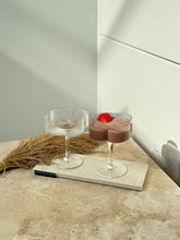 Ekselans – Geribbelde Glazen Op Voet – Set van 6 - Glas - 160 ml