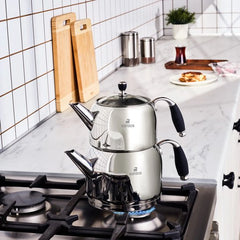 Karaca Stella - RVS Theepot - 2L + 1L – Inductiegeschikt