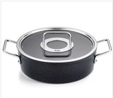 Fissler Adamant - Kookpan Laag met Glasdeksel - 24cm - Zwart