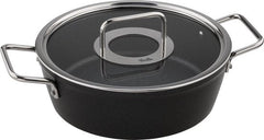 Fissler Adamant - Kookpan Laag met Glasdeksel - 24cm - Zwart