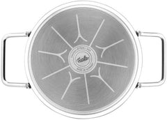 Fissler Adamant - Kookpan Laag met RVS Deksel - 24 cm – Aluminium Pan met Krasbestendige Antiaanbaklaag