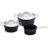 Fissler Adamant - Pannenset met RVS Deksel – 3-delig - 18cm + 20cm + 24 cm
