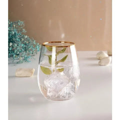 Paşabahçe Amber 420825 - Golden Touch Drinkglazen - 6 Stuks – 350 ml