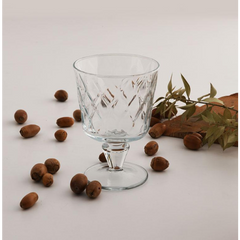 Paşabahçe Leafy 440462 – Likeurglazen – 4 Stuks – 120 ml - Glazen Op Voet