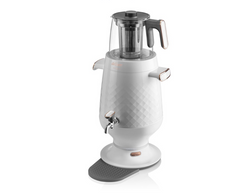 Arzum Ehlikeyf Samovar AR3083-0200 | Wit - Turkse Theemachine - 3.5 + 1.2 liter - Led-indicator - 2200 W