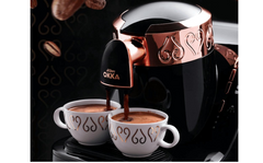 Arzum OKKA Turks Koffiezetapparaat OK001-0100 | Zwart/Koper - 2 kopjes - Aanpasbare temperatuur - Volautomatisch - 710W