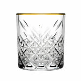 Paşabahçe Golden touch met gouden rand Timeless 345 ml - Transparant Goud 4 stuk(s)