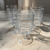Ekselans - Geribbelde Klavervormige Waterglazen - Set van 6 – 300 ml