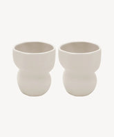 Keramieken Organic Mokken – Set van 2 - 400 ml - Beige - Handgemaakt - Hittebestendig