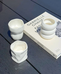 Keramieken Organic Mokken – Set van 2 - 400 ml - Glans Wit - Handgemaakt - Hittebestendige Koffie mok