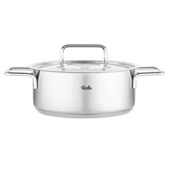 Fissler Pure Collection - Kookpan Laag met RVS Deksel - 24cm