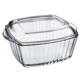 Borcam 59049 – Vierkante Ovenschaal met Deksel – Borosilicaat Glas – Ovenbestendig – 1 Stuks