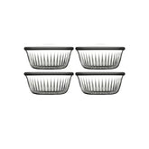 Paşabahçe Frezya 530156 - Vershoudbak Met Deksel - Set van 4 - 330 ml