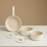 Karaca Ceramica Comfort - 6-delige Keramische Pannenset - Crème