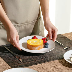Bavary Collection - Porseleinen Dessertborden met Gouden Rand – Set van 4