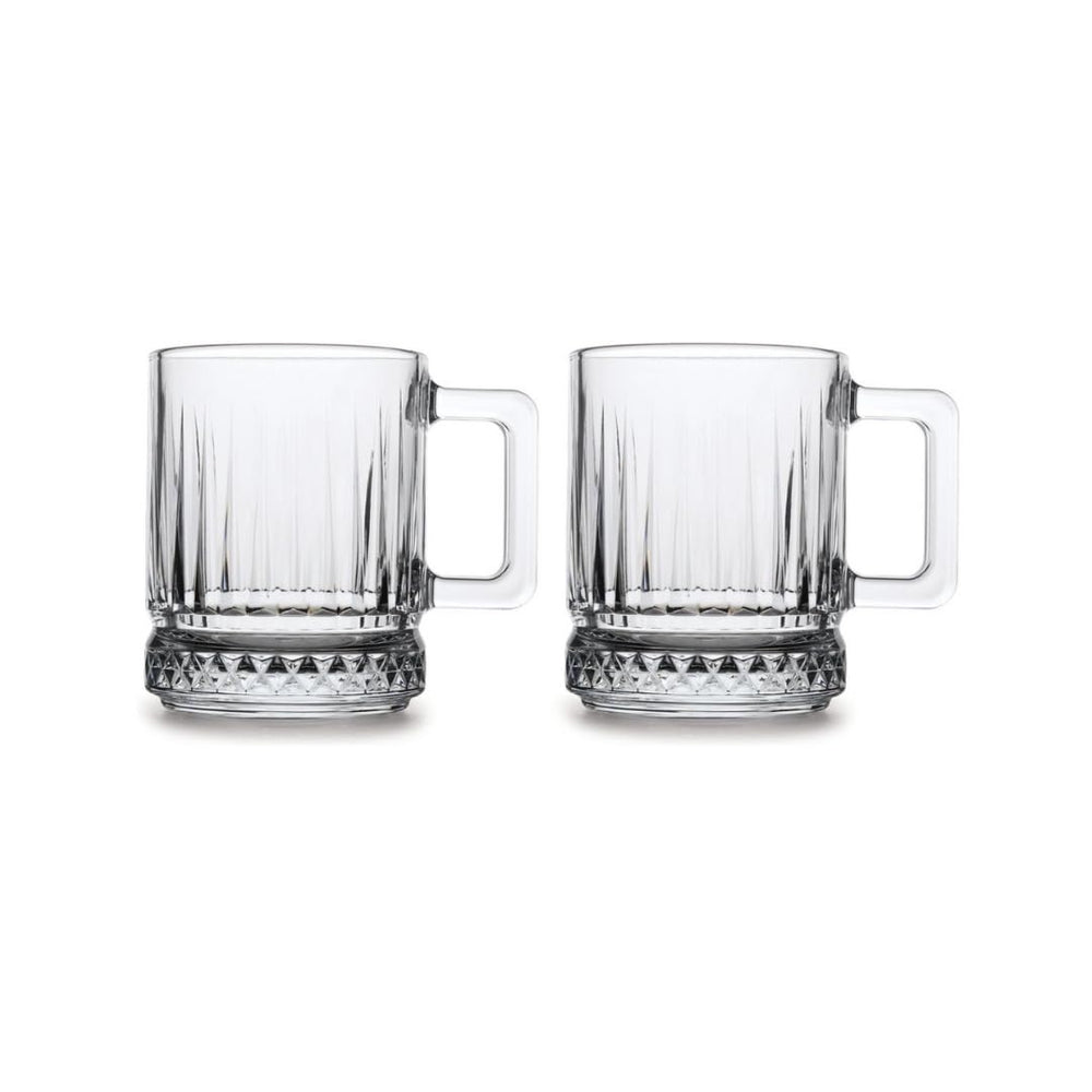 Paşabahçe Elysia 55432 - Theeglas Met Oor - 250 ml - Set van 2