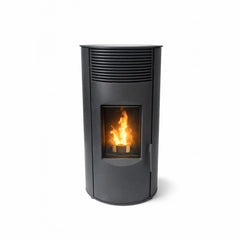TP-08 Air Pelletkachel – Zwart – 10 kW – 15 kg Inhoud – Ø80 mm Rookgasafvoer – 91,6% Rendement – 128 kg