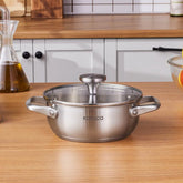 Karaca Elite - RVS Inductie Hapjespan met Deksel – 18 cm, Zilver