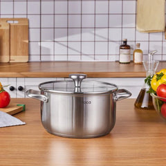 Karaca Elite - Kookpot met Deksel – 22 cm – RVS – Inductie Geschikt – Zilver