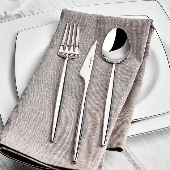 Karaca Moongate 316+ Bestekset 84-Delig – Premium RVS – 12 Personen – Luxe Dinerset