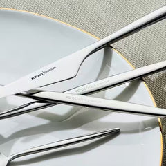 Karaca Moongate 316+ Bestekset 84-Delig – Premium RVS – 12 Personen – Luxe Dinerset