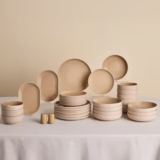 Karaca Terra 36-Delig Servieset – Creme – 8 Personen – Stoneware Dinerset