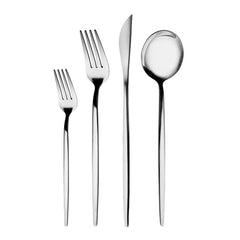 Karaca Bella - RVS Bestekset 24-Delig – 6 Personen – Zilver
