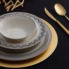 Karaca Globe 24-delig Servies – Porselein Serviesset voor 6 Personen – Compleet Tafelservies