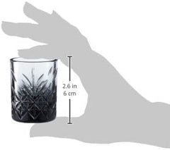 Paşabahçe Charm - Mini Zwarte Shotglazen/Borrelglazen - Set van 6 - 62 ml