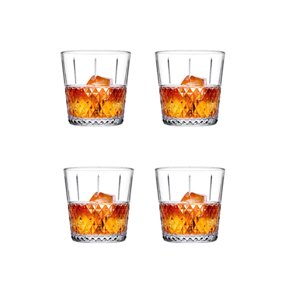 Paşabahçe Highness - Whiskeyglazen - Set van 4 - 402 ml