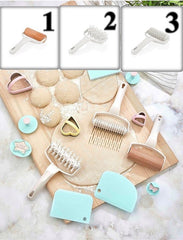 Handmade Deegsnijder - Deegprikker - Deegroller - Set Van 3