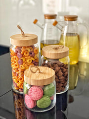 Paşabahçe Woody - Voorraadpot Met Bamboe Deksel - 860 ML - Middelformaat
