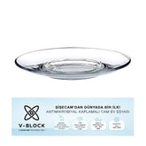 Paşabahçe Heybeli V Block - Antibacterieel TheeOnderzetters - Set van 6