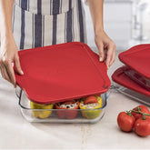 Borcam 59034 - Vierkant Ovenschaal Met Deksel -1950 ml