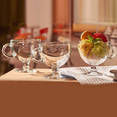 Paşabahçe Vario - Ijscoupe/ Koffiebekers - Set van 4 - 250 ML
