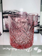 Paşabahçe Timeless Tumbler- Pink Whiskyglas - Set van 4 - 345 ml