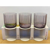 Paşabahçe Leia - Paarse Waterglas/Waterglazen - 265 ML - Set van 3