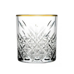 Paşabahçe Timeless Tumbler - Golden Touch - Glazen - Set van 4 - 345 ML